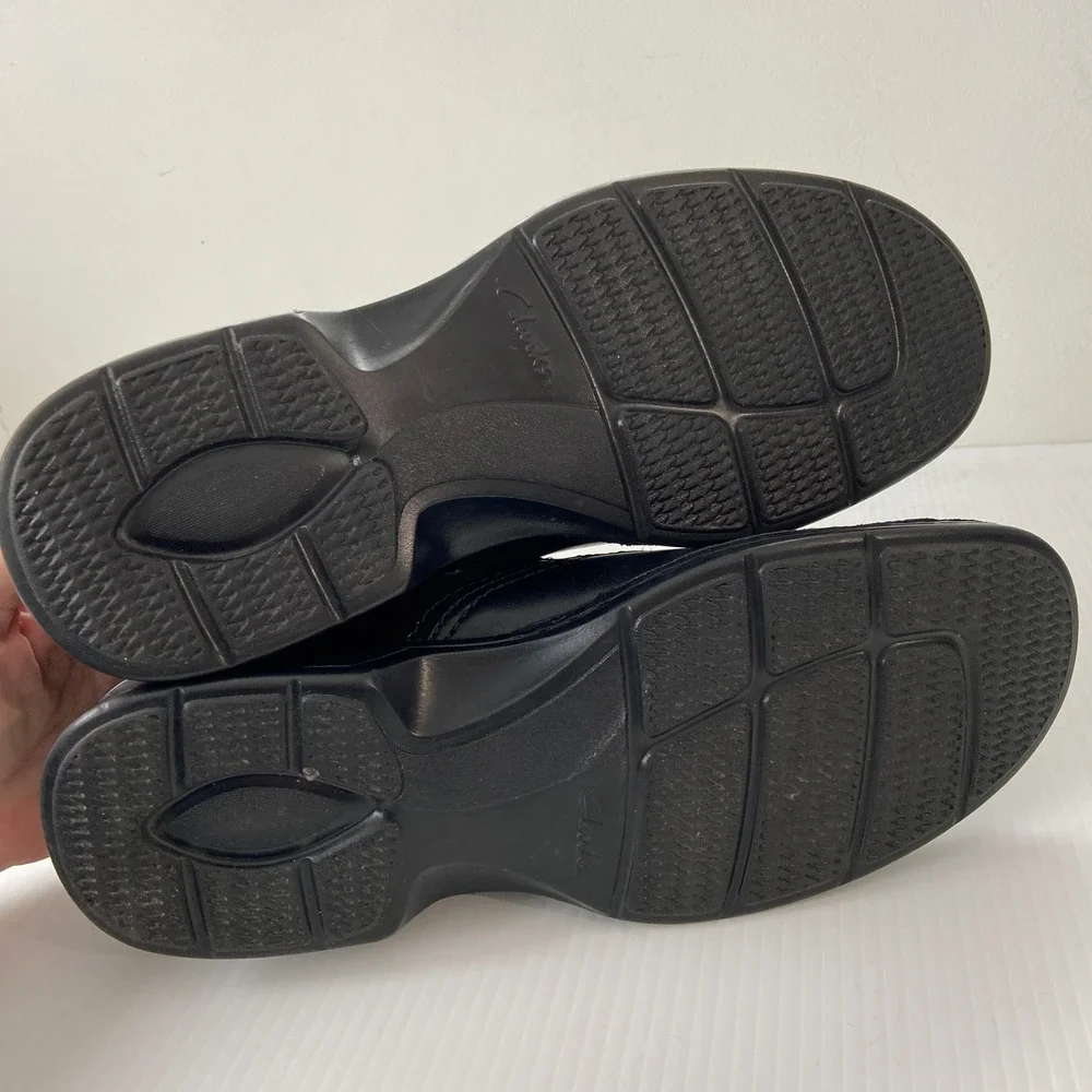 Clarks black leather